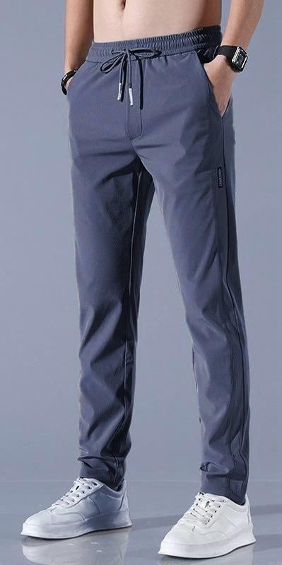 COMBO OF 2 MEN'S SPORTS REGULAR FIT LYCRA TRACK PANT WITH TWO SIDE POCKETS ( BLACK + GREY )
